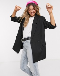 Черный oversized-блейзер Heartbreak