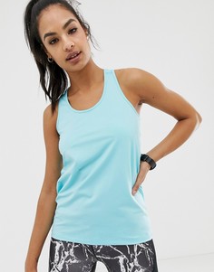 Свободная сетчатая майка-борцовка ASOS 4505-Синий