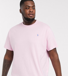 Розовая футболка с логотипом Polo Ralph Lauren Big & Tall-Розовый цвет