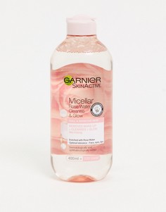 Очищающее мицеллярное средство с розовой водой Garnier, 400 мл-Очистить