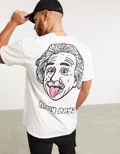 Oversized-футболка с надписью "happy days" New Love Club-Белый