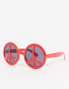 Солнцезащитные очки с символом мира Jeepers Peepers-Красный