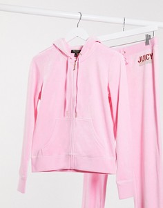 Белая велюровая куртка Juicy Couture-Розовый
