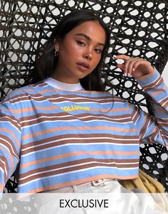 Укороченный лонгслив в полоску COLLUSION-Мульти