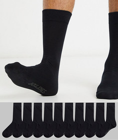 Набор из 10 пар черных носков Jack & Jones-Черный цвет