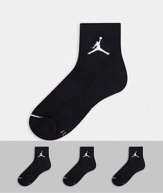 Набор из 3 пар черных носков с логотипом Nike Jordan Jumpman-Черный цвет