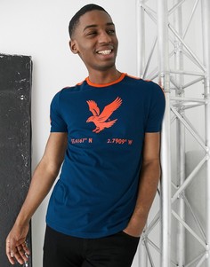 Футболка с принтом орла Lyle & Scott-Синий