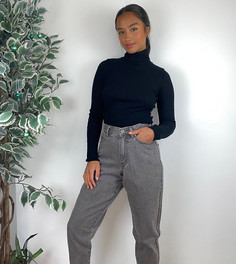 Серые свободные джинсы бойфренда в винтажном стиле ASOS DESIGN Petite-Серый