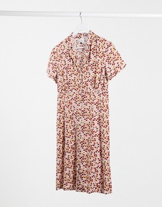 Платье с запахом и принтом Blend She-Розовый цвет