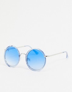 Круглые солнцезащитные очки с голубыми стеклами Jeepers Peepers-Голубой