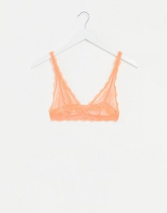 Оранжевый кружевной бралетт Monki