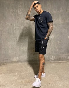 Черные легкие шорты карго в стиле милитари Nike-Черный цвет