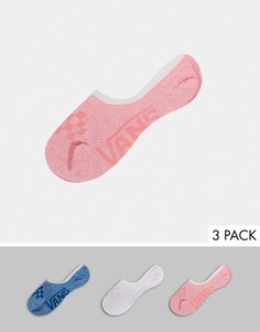 3 пары меланжевых невидимых носков разных цветов Vans-Мульти