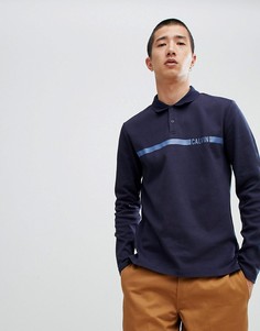 Футболка-поло узкого кроя Calvin Klein Paul-Темно-синий