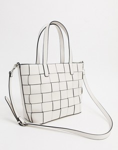 Белая сумка-тоут с плетеным дизайном Stradivarius-Белый