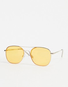 Солнцезащитные очки в стиле ретро с затмненными стеклами Jack & Jones-Оранжевый
