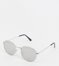 Солнцезащитные очки с дымчатыми стеклами в шестиугольной серебристой оправе эксклюзивно от South Beach-Серебряный