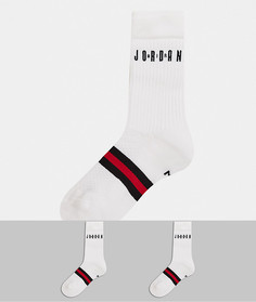 Набор из 2 пар белых носков с логотипом Nike Jordan-Белый