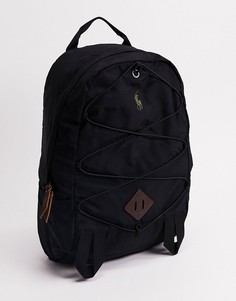 Черный рюкзак с контрастным логотипом Polo Ralph Lauren