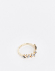 Золотистое кольцо со стразами Accessorize-Золотой