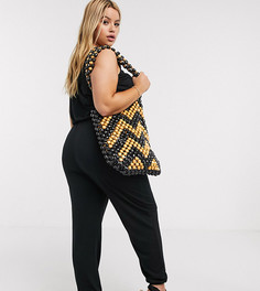 Черный комбинезон с карманами New Look Curve