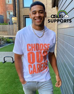 Футболка в стиле унисекс Choose Love x Choose Our Carers эксклюзивно для ASOS-Белый