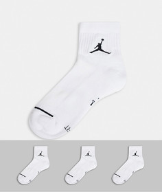Набор из 3 пар белых носков с логотипом Nike Jordan Jumpman-Белый