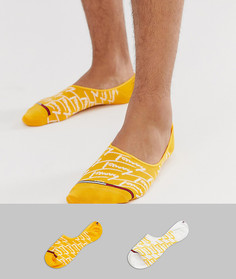Набор из 2 пар желтых невидимых носков с логотипом Tommy Jeans-Желтый