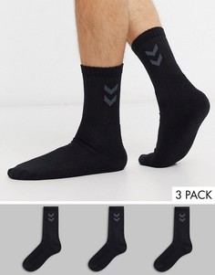 Набор из 3 пар черных носков Hummel-Черный