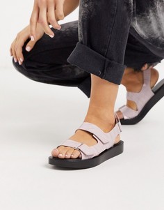 Лавандовые сандалии на платформе из искусственной крокодиловой кожи Who What Wear-Фиолетовый