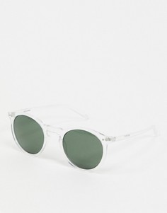 Круглые солнцезащитные очки в прозрачной оправе Jack & Jones-Коричневый