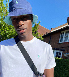 Зеленая/темно-синяя двусторонняя панама Polo Ralph Lauren эксклюзивно для ASOS-Темно-синий