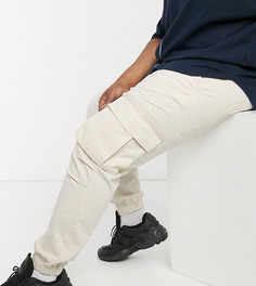 Свободные бежевые брюки карго ASOS DESIGN Plus-Бежевый
