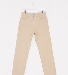 Светло-бежевые джинсы прямого кроя COLLUSION x005-Белый