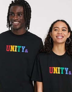 Черная футболка с логотипом ASOS DESIGN x glaad& unisex-Черный цвет