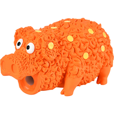 Игрушка для собак Foxie Поросенок с пищалкой латекс 17 см Оранжевый