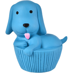 Игрушка для собак Foxie Щенок с пищалкой латекс 11 см Голубой