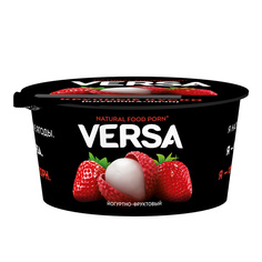Йогурт Versa Клубника-Кусочками кокосового желе-Личи 5,2% 140 г