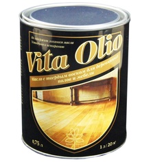 Масло VITA OLIO для паркета, лестниц и мебели шелковисто-матовое цвет венге 0,75 л Живая краска