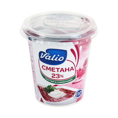 Сметана Valio густая и сливочная 23% 315 г