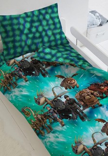 Постельное белье детское Непоседа Как приручить дракона. Викинги и драконы