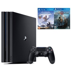 Игровая приставка Sony PlayStation 4 PRO 1 TB + Horizon: Zero Dawn, God Of War (CUH-7208B)