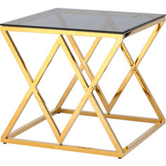 Журнальный стол Stool Group Инсигния стекло smoke /сталь золото EET-026-TG-SK