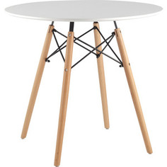 Стол круглый Stool Group Eames DSW D80 белый/деревянные ножки Z-231