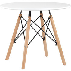 Стол круглый Stool Group Eames DSW small D60 белый/деревянные ножки T005-C
