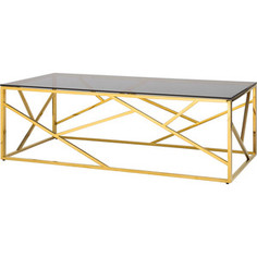 Журнальный стол Stool Group Арт деко стекло smoke/сталь золото ECT-015-TG-SK