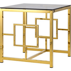 Журнальный стол Stool Group Бруклин стекло smoke/сталь золото EET-013-TG-1