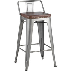 Стул полубарный Stool Group Tolix soft серебристый LF626A grey 7083 + PU7002