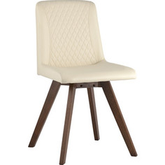 Стул обеденный Stool Group Marta массив гевеи цвет орех/сидение бежевое ПУ LW1902-G PU cream Grid