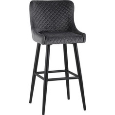 Стул барный Stool Group Ститч вельвет серый MC15B velvet HLR-21 dual